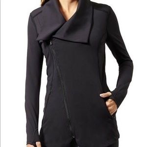 { Athleta } Asymmetrical Zip Jack w/mesh detail